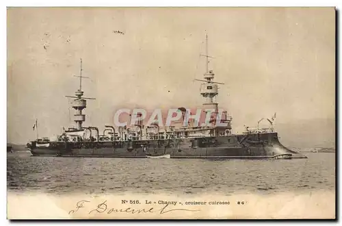 Ansichtskarte AK Bateau de Guerre Le Chanzy croiseur cuirasse