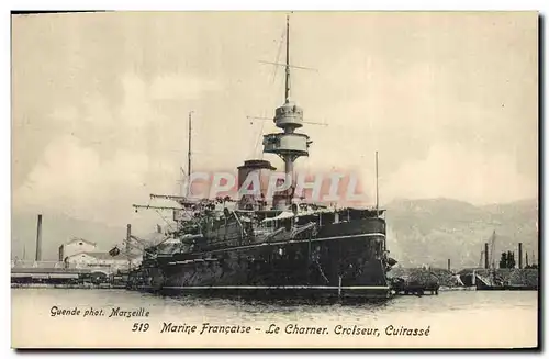 Ansichtskarte AK Bateau de Guerre Marine francaise Le Charner croiseur cuirasse