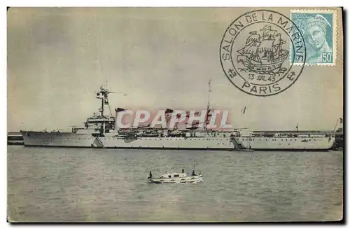 Ansichtskarte AK Bateau de Guerre Marine Nationale Colbert Croiseur