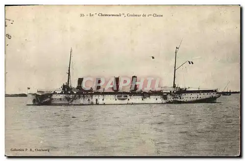 Ansichtskarte AK Bateau de Guerre Le Chateaurenault Croiseur de 1re classe