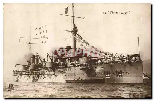 Cartes postales Bateau de Guerre Le Diderot