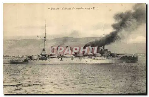 Cartes postales Bateau de Guerre Danton cuirasse de premier rang