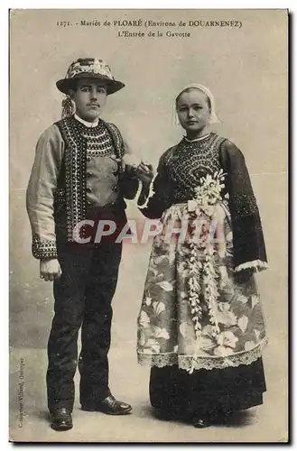 Ansichtskarte AK Folklore Maries de Ploare (Environs de Douarnenez) L'entree en gavotte Mariage