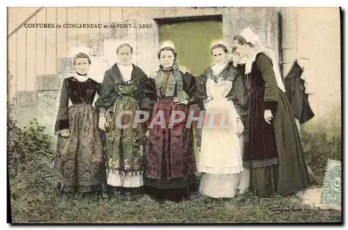 Ansichtskarte AK Folklore Costumes de Concarneau et de Pont l'Abbe