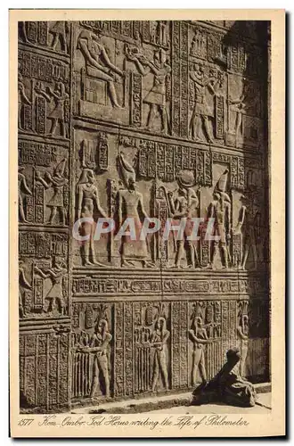 Ansichtskarte AK Egypt Egypte Kom Ombo God Horus writing the Life of Philometer