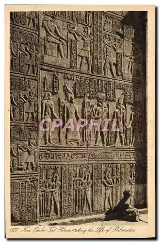 Cartes postales Egypt Egypte Kom Ombo God Horus writing the Life of Philometer