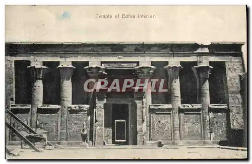 Cartes postales Egypt Egypte Temple of Edfou interior