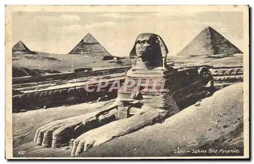 Cartes postales Egypt Egypte Cairo Sphinx and Pyramids