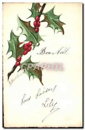 Ansichtskarte AK Fantaisie (dessin a la main ) Bon Noel