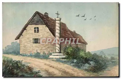 Cartes postales Fantaisie (dessin a la main ) Maison