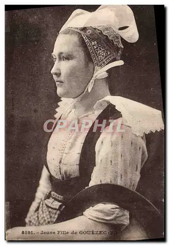 Cartes postales Folklore  Jeune fille de Gouezec