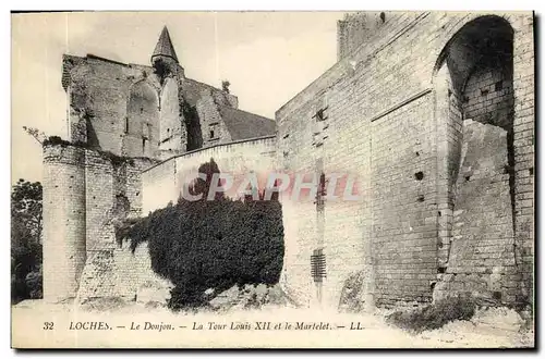 Cartes postales Loches Le Donjon La Tour Louis XII et le Martelet