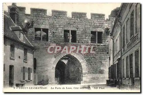 Cartes postales Coucy le Chateau La Porte de Laon Cote interieur