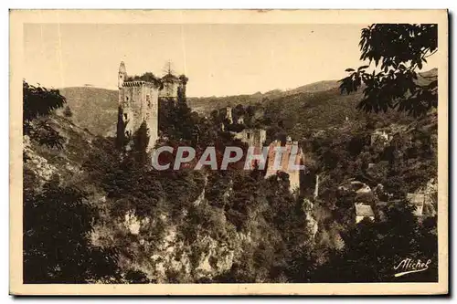 Ansichtskarte AK Gorges de la Maronne Environs d'Argentat et de St Privat Ruines de Merle sur la Maronne Cite sei