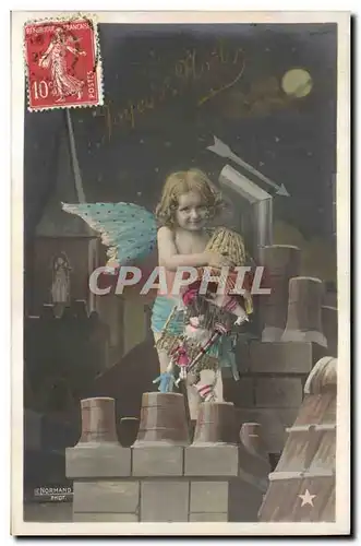 Cartes postales Fantaisie Enfants Poupee  Joyeux Noel Ange