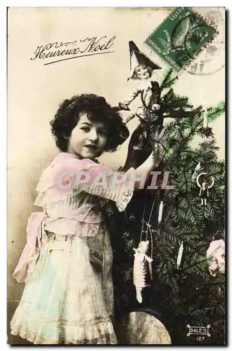 Cartes postales Fantaisie Enfants Poupee  Heureux Noel