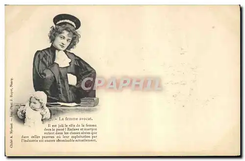 Cartes postales Fantaisie Enfants Poupee  La femme avocat Il est jolie le role de la femme dans le passe