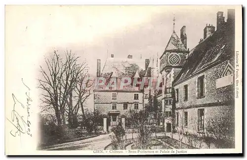 Cartes postales Gien Chateau Sous Prefecture et Palais de Justice