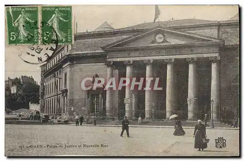 Cartes postales Gaen Palais de Justice et Nouvelle Rue