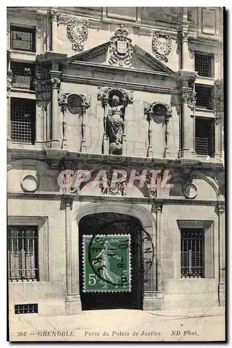 Ansichtskarte AK Grenoble Porte du Palais de Justice