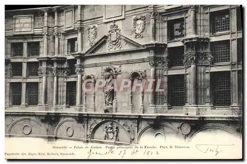 Ansichtskarte AK Grenoble Palais de Justice Partie principale de la Facade