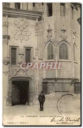 Ansichtskarte AK Grenoble Entree du Palais de Justice