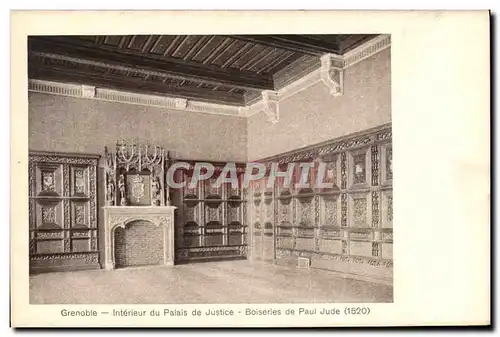 Cartes postales Grenoble Interieur du Palais de Justice Boiseries de Paul Jude (1520)