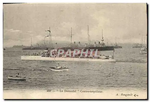 Cartes postales Bateau de guerre Le Durandal Contre torpilleur