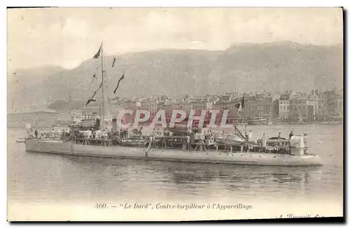 Ansichtskarte AK Bateau de guerre Le Dard Contre Torpilleur a l'Appareillage