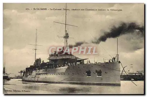 Ansichtskarte AK Bateau de guerre ST Nazaire Le Cuirasse Diderot