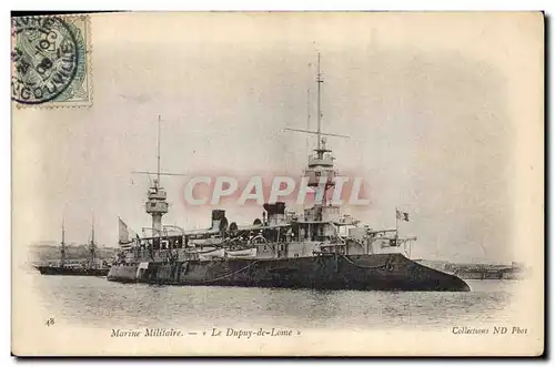 Cartes postales Bateau de guerre Marine Militaire Le Dupuy de Lome