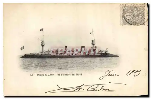 Ansichtskarte AK Bateau de guerre Le Dupuy de Lome de l'escadre du Nord