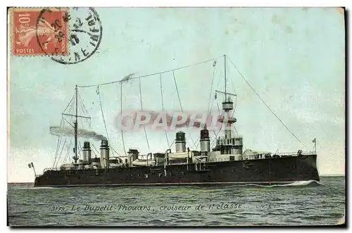 Cartes postales Bateau de guerre Le Dupetit Thouars Croiseur de premier classe