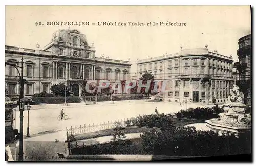 Cartes postales Montpellier l'hotel des postes et la Prefecture