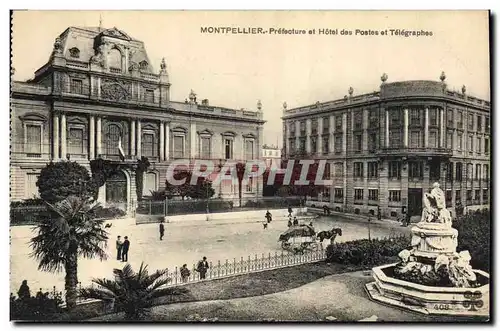 Cartes postales Montpellier Prefecture et Hotel des postes et Telegraphes