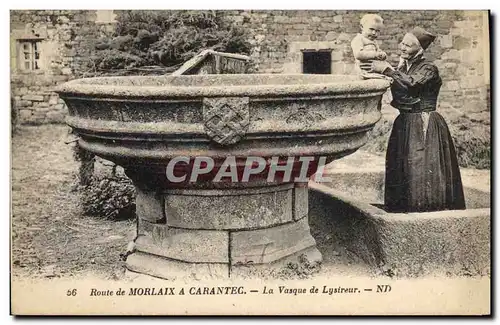 Cartes postales Folklore Route de Morlaix a Carantec la Vasque de Lysireur