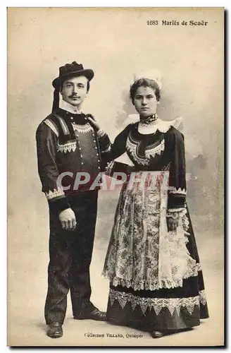 Cartes postales Folklore Maries de Scaer Mariage