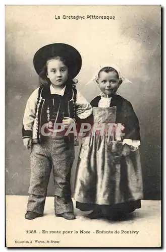 Cartes postales Folklore La Bretagne Pittoresque En route pour la noce Enfants de pontivy