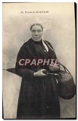 Cartes postales Folklore Femme de St Auliac