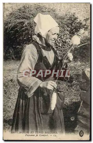 Ansichtskarte AK Folklore Mceurs et types Bretons paysanne de Comfort