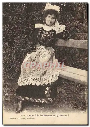 Cartes postales Folklore Jeune Fille des Environs de Quimperle