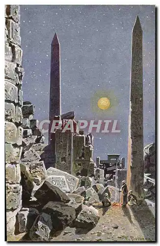 Cartes postales Egypte Egypt Les Obelisques de Karnak