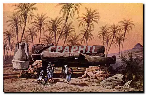 Cartes postales Egypte Egypt Statue de Ramses a Memphis