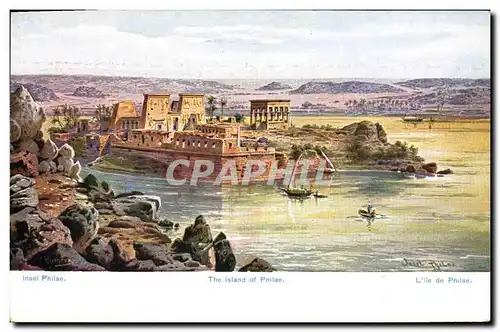 Ansichtskarte AK Egypte Egypt Insel Philae