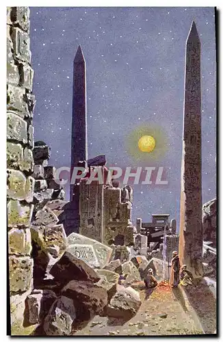 Cartes postales Egypte Egypt Les Obelisques de Karnak