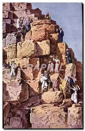 Cartes postales Egypte Egypt Ascension de la grande Pyramide