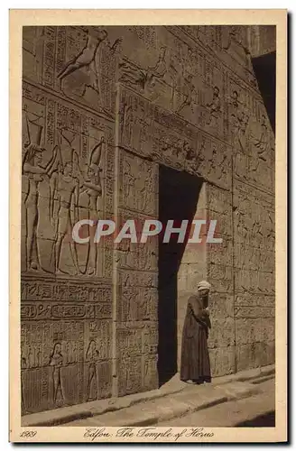 Ansichtskarte AK Egypte Egypt Edfou Temple d'Horus