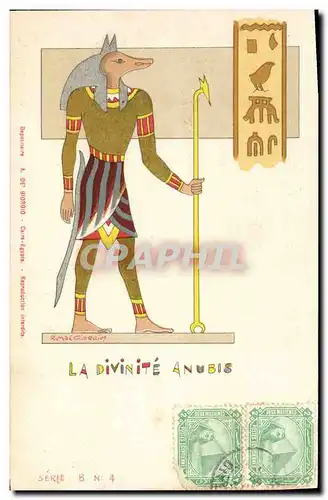 Cartes postales Egypte Egypt La Divinite Anubis