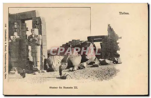 Cartes postales Egypte Egypt Statue du Ramses III