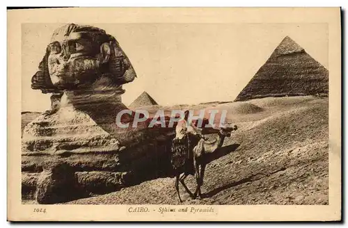 Cartes postales Egypte Egypt Caire Sphinx et les Pyramides